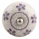 Purple Floral Crackle Ceramic Wine Stopper